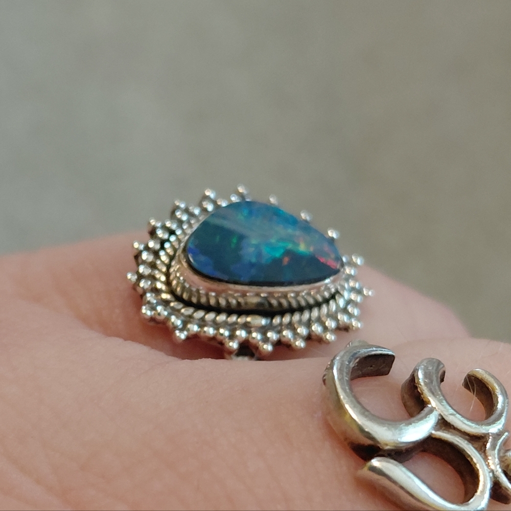 Australian Opal Silver Ring - Picture 7 of 13